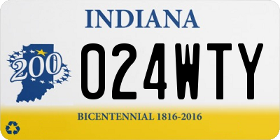 IN license plate 024WTY