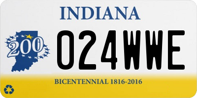 IN license plate 024WWE