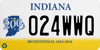 IN license plate 024WWQ