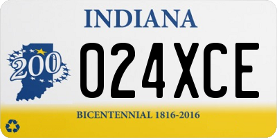 IN license plate 024XCE