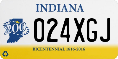 IN license plate 024XGJ