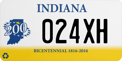 IN license plate 024XH