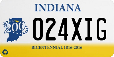 IN license plate 024XIG