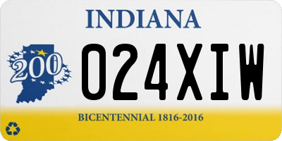 IN license plate 024XIW