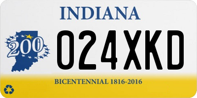IN license plate 024XKD