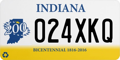 IN license plate 024XKQ