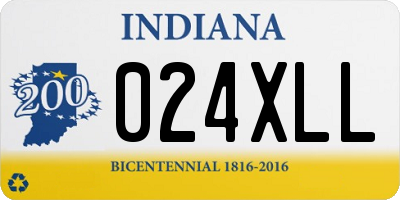 IN license plate 024XLL