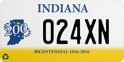 IN license plate 024XN