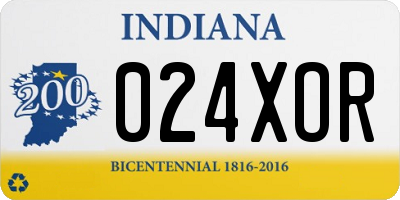 IN license plate 024XOR