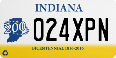 IN license plate 024XPN