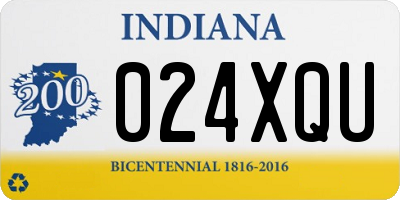 IN license plate 024XQU