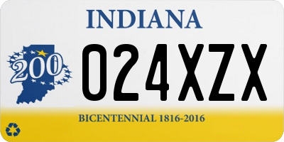 IN license plate 024XZX
