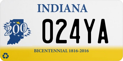 IN license plate 024YA