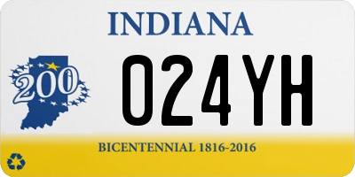 IN license plate 024YH