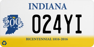 IN license plate 024YI