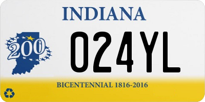 IN license plate 024YL