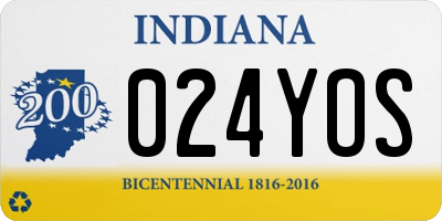 IN license plate 024YOS