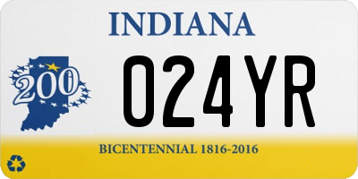 IN license plate 024YR