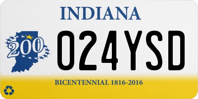 IN license plate 024YSD