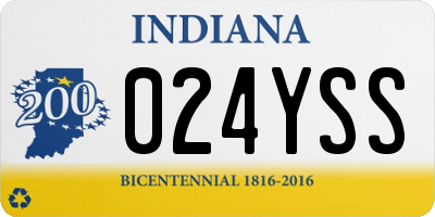 IN license plate 024YSS