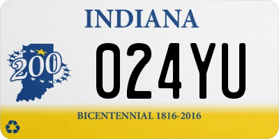 IN license plate 024YU