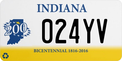 IN license plate 024YV