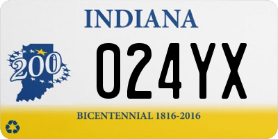 IN license plate 024YX