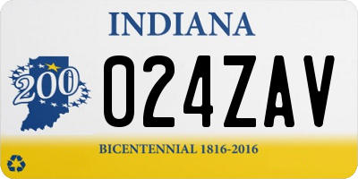 IN license plate 024ZAV