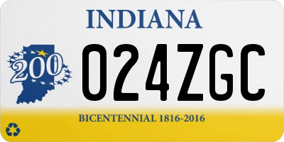 IN license plate 024ZGC