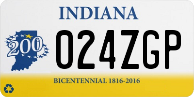 IN license plate 024ZGP