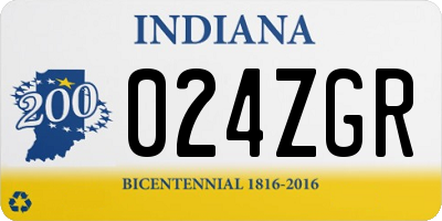 IN license plate 024ZGR