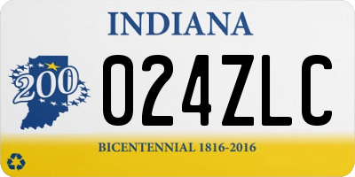 IN license plate 024ZLC
