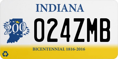 IN license plate 024ZMB