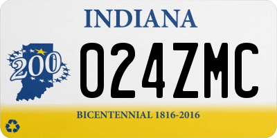 IN license plate 024ZMC