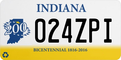 IN license plate 024ZPI