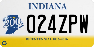 IN license plate 024ZPW