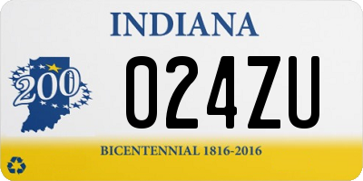 IN license plate 024ZU