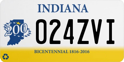IN license plate 024ZVI