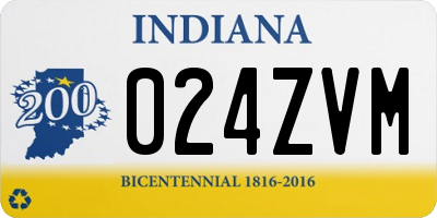 IN license plate 024ZVM