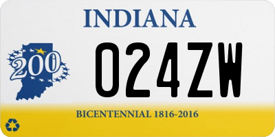 IN license plate 024ZW