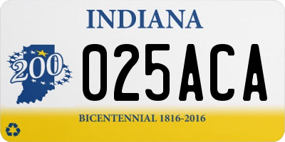 IN license plate 025ACA