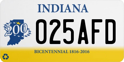 IN license plate 025AFD