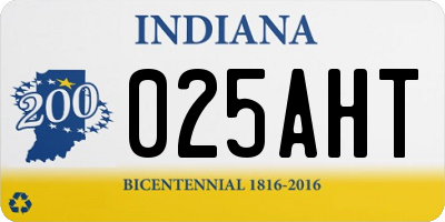 IN license plate 025AHT