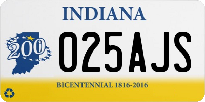 IN license plate 025AJS