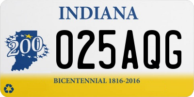 IN license plate 025AQG
