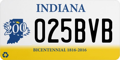 IN license plate 025BVB
