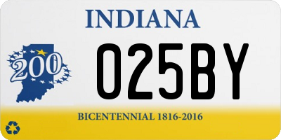 IN license plate 025BY