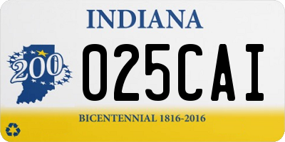 IN license plate 025CAI
