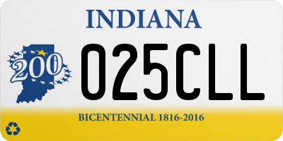 IN license plate 025CLL
