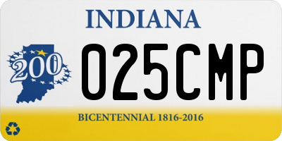 IN license plate 025CMP